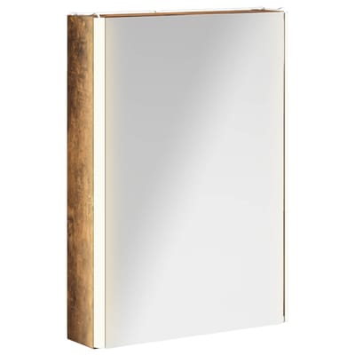vidaXL - Badkamerspiegelkast - Rook - Eiken - 43 - x - 11,5 - x - 60,5 - cm - Bewerkt - hout