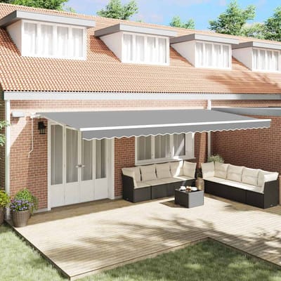 vidaXL - Zonnescherm - Frame - Wit - 600 - × - 300 - cm - Aluminium