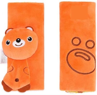 Ulanax - Gordelhoes Voor Kinderen En Baby's - Veiligheid - Berschermhoes - Seat Belt Kids - Pluche - Beer - Oranje