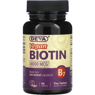 Deva, Vegan Biotine, 6.000 mcg, 90 tabletten