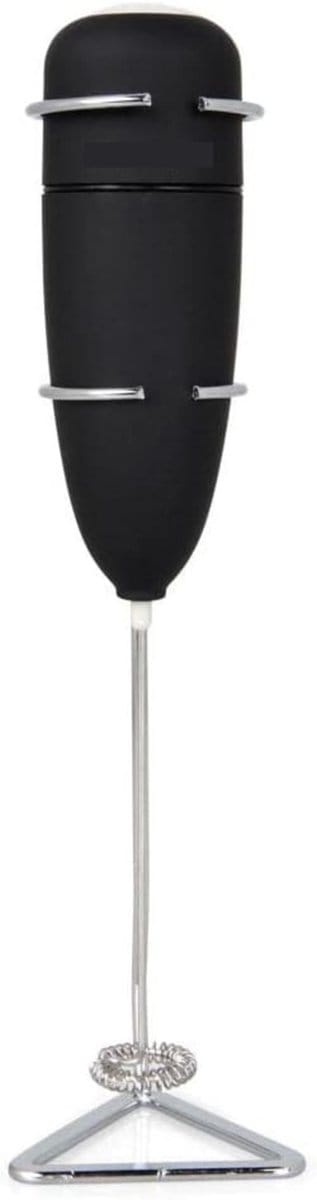 Famanu MN 3800 melkopschuimer, soft-touch behuizing, incl. standaard, werkt op batterijen, geschikt voor sauzen, smoothies of eiwitten, zwart
