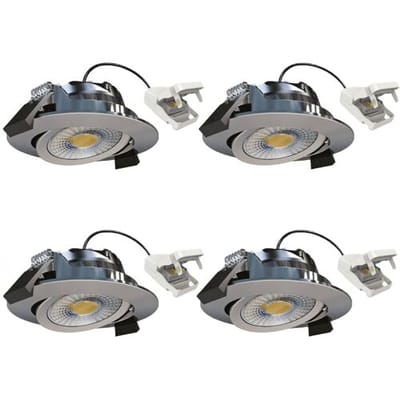 KS Verlichting Liv Inbouwspot Brushed 4 stuks