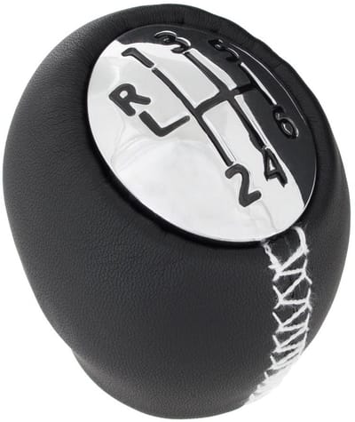 Modecar Renault Megane II/III - Versnellingspookknop - Zwart Leer - Chroom