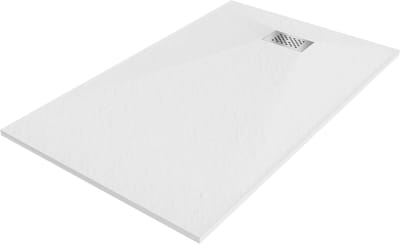 Mexen Hugo rechthoekige douchebak SMC 140 x 70 , wit, inox afdekplaat - 42107014-X