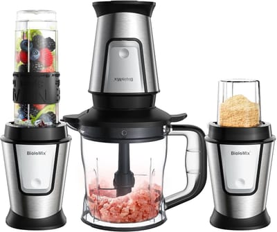 Keukenmachine 3-1 - Multifunctioneel - 700 w - Sapcentrifuge - Smoothie mixer - Voedselchopper - Droge molen