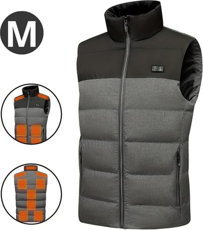 Bovista Verwarmde Bodywarmer - Heated Vest - Elektrische Bodywarmer - Jas - Oplaadbaar - Unisex - Maat M - Grijs