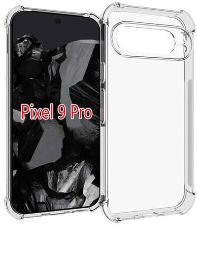 MobyDefend Hoesje - Geschikt voor Google Pixel 9 Pro XL - Transparante Shockproof TPU Backcover - Verstevigde Hoeken - Volledig Doorzichtig