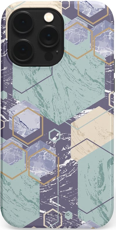 Casetastic hoesje geschikt voor Apple iPhone 14 Pro Max - MagSafe - Dubbellaagse bescherming - Veerkracht - Fashion Case - Zilver Crème