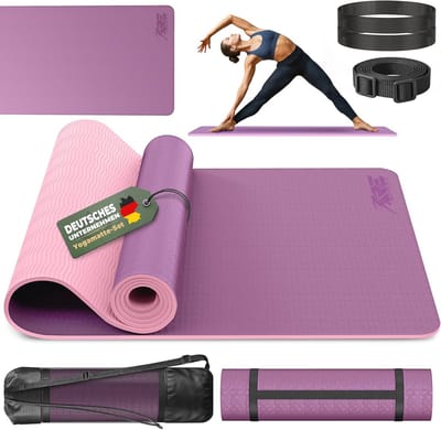 Yogamat 183 x 61 cm - Antislip, Duurzaam en Vrij van Schadelijke Stoffen voor Fitness en Yoga