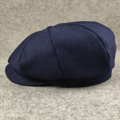 Chapeaux Octogonaux en Laine Tweed Grande Taille 62cm Pour Hommes Femmes Taille Réglable Casquette Newsboy Vintage Hiver Berets Plats Casquette de Chauffeur 61-62CM blue