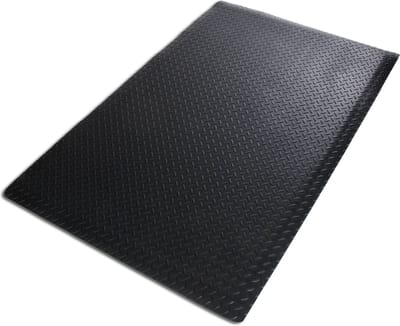 FLOORDIREKT Anti-vermoeidheidsmat - HeavyDuty Diamond - Werkplaatsmat - Zwart - 90 x 150 cm
