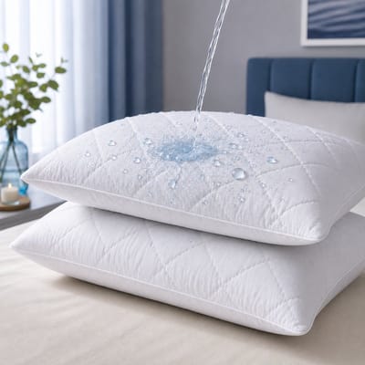 PolkaHome 2x Vuilbestendige Kussenbeschermhoes - 50x75 cm - Ademend en Waterdicht - Zachte Microvezel - Geschikt voor Alle Seizoenen