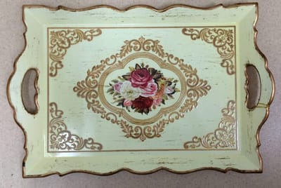 Dienblad (goud rozen)