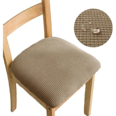 Jacquard Stoelhoezen Eetkamer Stretch Stoelbeschermer Zit Slipcovers Verwijderbaar Effen Kleur Gestoffeerde Kussenhoes 1 PC