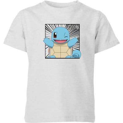 Pokémon Pokédex Squirtle #0007 Kids' T-Shirt - Grey - 98/104 (3-4 jaar)