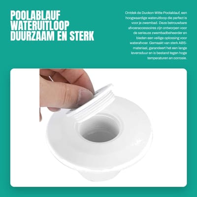 Dailygoods- Poolafvoer Hoogwaardige Accessoires - Vervangend Toebehoren - ABS Materiaal - Corrosiebestendig - Eenvoudig te Installeren - Geschikt voor Zwembad - Zwembadafvoer