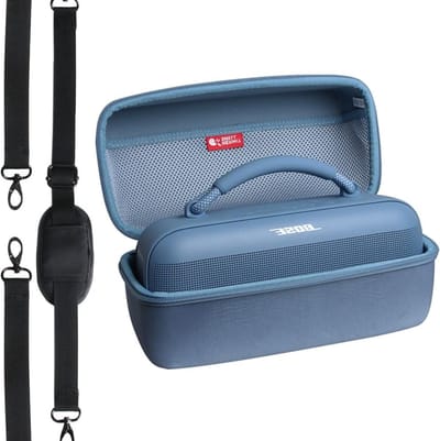 Hard Travel Case voor Draagbare Bluetooth Speaker - Waterdichte Bescherming voor Geluidssystemen (Blauw)