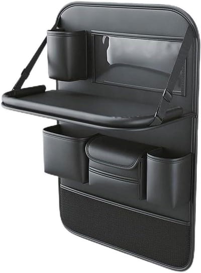 Auto Achterbank Organizer - Stoel Opberger - Reizen Netjes - Opvouwbaar Tafelblad - N.v.t. - Zwart