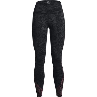 Under Armour Rush Bedrukte Legging Dames Zwart