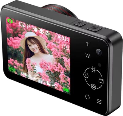 4K Digitale Kindercamera – 64MP, Autofocus, IPS Touchscreen, Dubbele Camera, HD Foto en Video, 32GB Opslag