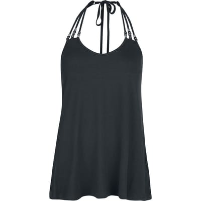 Black Premium by EMP Halternecks - Essential Top met parels - S tot XXL - voor Vrouwen - zwart