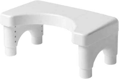 Toilet Krukje - Stabiele Trede - Ondersteuning Badkamer - Anti-slip Oppervlak - 39x22x21cm - Wit
