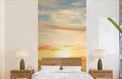 Behang - Fotobehang Zonnebloem - Zon - Bloemen - Breedte 120 cm x hoogte 240 cm