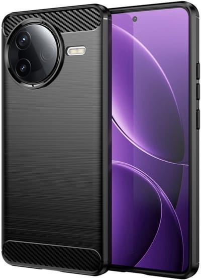 Coverup Hoesje - Geschikt voor Xiaomi Poco F7 Pro Hoesje - Coverup Armor Brushed TPU Back Cover - Zwart