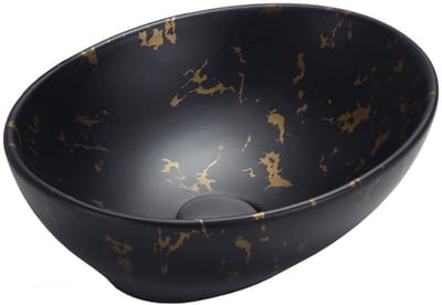 Mexen Elza opbouw waskom 40 x 33 cm, zwarte steen - 21014097