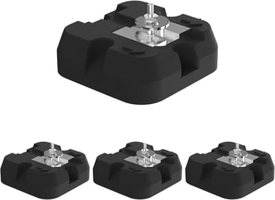 Airco Buiteneenheid - Trillingsdempers - Stabiliteit Vergroten - Geluidsdempende Technologie - Tot 500 kg - Zwart