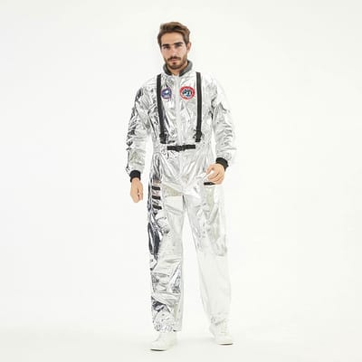 Astronautenkostuum voor Volwassenen, Ruimte Kostuum voor Carnavalsfeest, Cosplay Outfit voor Mannen en Vrouwen, Ruimtevaart Thema Kostuum