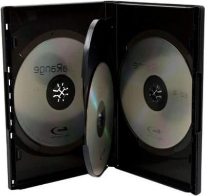 Lege DVD-hoes voor 4 schijven - 14 mm - zwart - 50 stuks BOX17