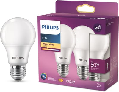 Philips Ultra Efficient LED lamp - Mat - 100W - E27 fitting - Dimbaar warmwit licht - Energielabel A