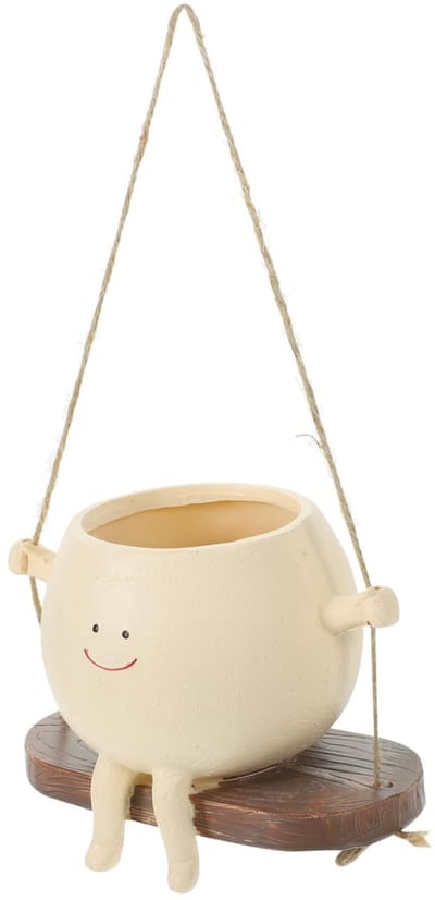 longziming -Hangende Mini Bloempot van Hars – Decoratieve Plantenhanger voor Vetplanten en Cactussen – Ruimtebesparende Bloempot voor Binnen en Buiten