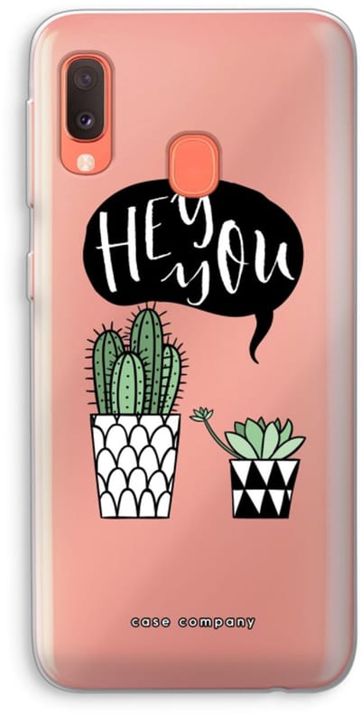 Case Company® - Hoesje geschikt voor Samsung Galaxy A20e hoesje - Hey you cactus - Soft Cover Telefoonhoesje - Bescherming aan alle Kanten en Schermrand