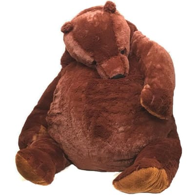 Simulatie Djungelskog Bruine Beer Reusachtige Pluche Beer Speelgoed Knuffeldieren Zacht Kussen Meisje Kinderen Verjaardagscadeau about 35-40cm small brown