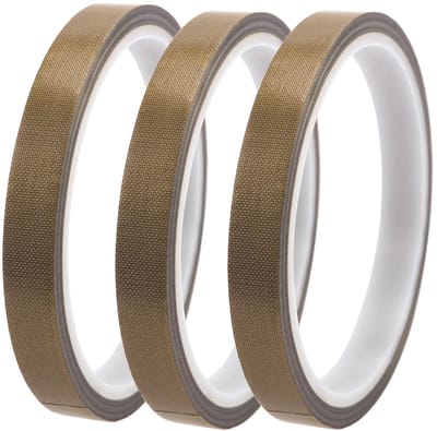 Cosensi- Teflon Tape 3 Stuks - PTFE Tape - Hoge Temperatuur - Zelfklevend - 10mm x 10m - Slijtvast en Corrosiebestendig - Hoogtemperatuur Tape