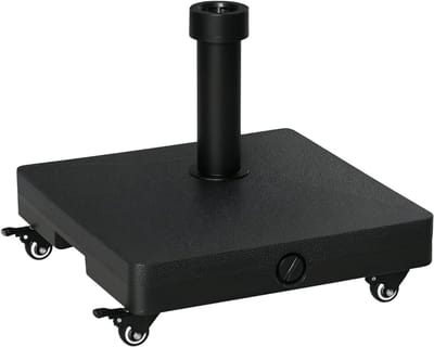ZMR® Parasolvoet op Wielen - Parasolvoet - Parasolvoeten - Zwart - ‎45cm x 45cm x 39cm