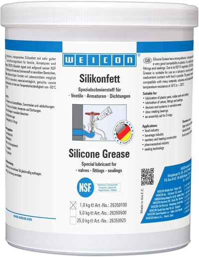WEICON Siliconenvet 26350100 – 1 kg Transparant Smeermiddel