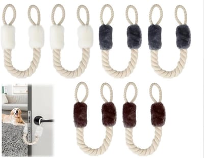 6 x Deurkoord Klem Bescherming - Katoenen Deurstoppers voor Veiligheid - 60 cm Deurklemmen en Stopper voor Deuren