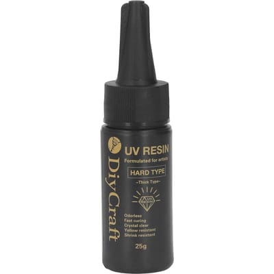 Résine UV Inodore Transparente Polymérisation Rapide Couvercle de Bouteille Général Scellage Sûr Résine de Coulée Claire pour Artisanat 25g black