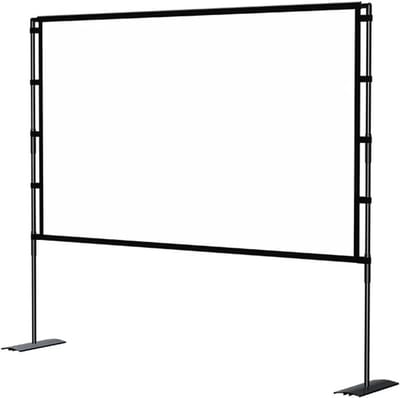 Projectiescherm met standaard - Filmdoek buiten - Thuisbioscoop maken - Kreukvrij en wasbaar - Tot 120 inch - Wit