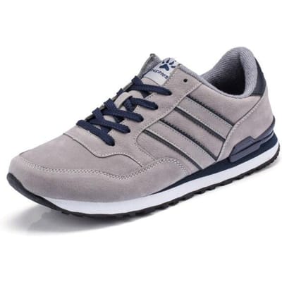 Heren Leren Sneakers Mode Casual Herenschoenen Antislip Platte Schoenen Outdoor Wandelschoenen Lente Heren Casual Lichtgewicht Schoenen Maat 45 41 gray