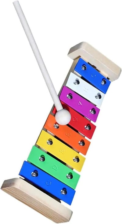 Klokkenspel - Percussie instrument - Muziek leren spelen - 8 noten aluminium - 23.5 cm - Niet gespecificeerd