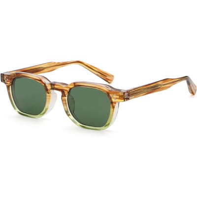 Retro Klinkhoekig Montuur Zonnebril voor Dames Heren Luxe Punk Zonnebril Anti Blauw Licht Bril UV400 beige