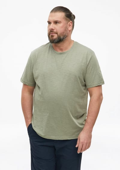 T-shirt van zacht gemengd katoenjersey met logo-applicatie s.Oliver
