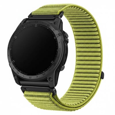 Nylon bandje - geschikt voor Garmin Fenix 5S (Plus) / 6S / 7S / 8 (43 mm) / Approach S12 / S42 / S70 42 mm / Epix Pro (Gen 2) 42 mm / D2 Delta S / Mk3(i) 42 mm - groen