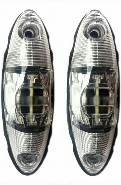 2x LED Markering Verlichting Rood Wit Zijmarkeringslicht voor Trailer Vrachtwagen