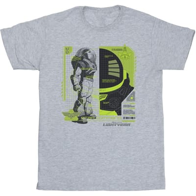 Disney Heren Lightyear Buzz Tech Panel T-Shirt (Sportgrijs)