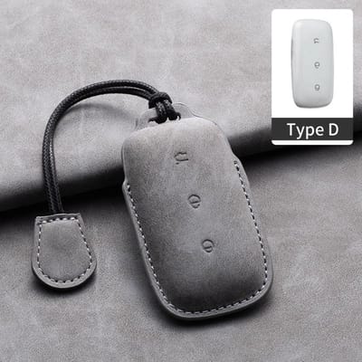 Leren Afstandsbediening Sleutelhoesje voor Geely Galaxy L7 L6 Max 1.5T Plus Air Pro Suede Sleutelhanger